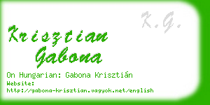krisztian gabona business card